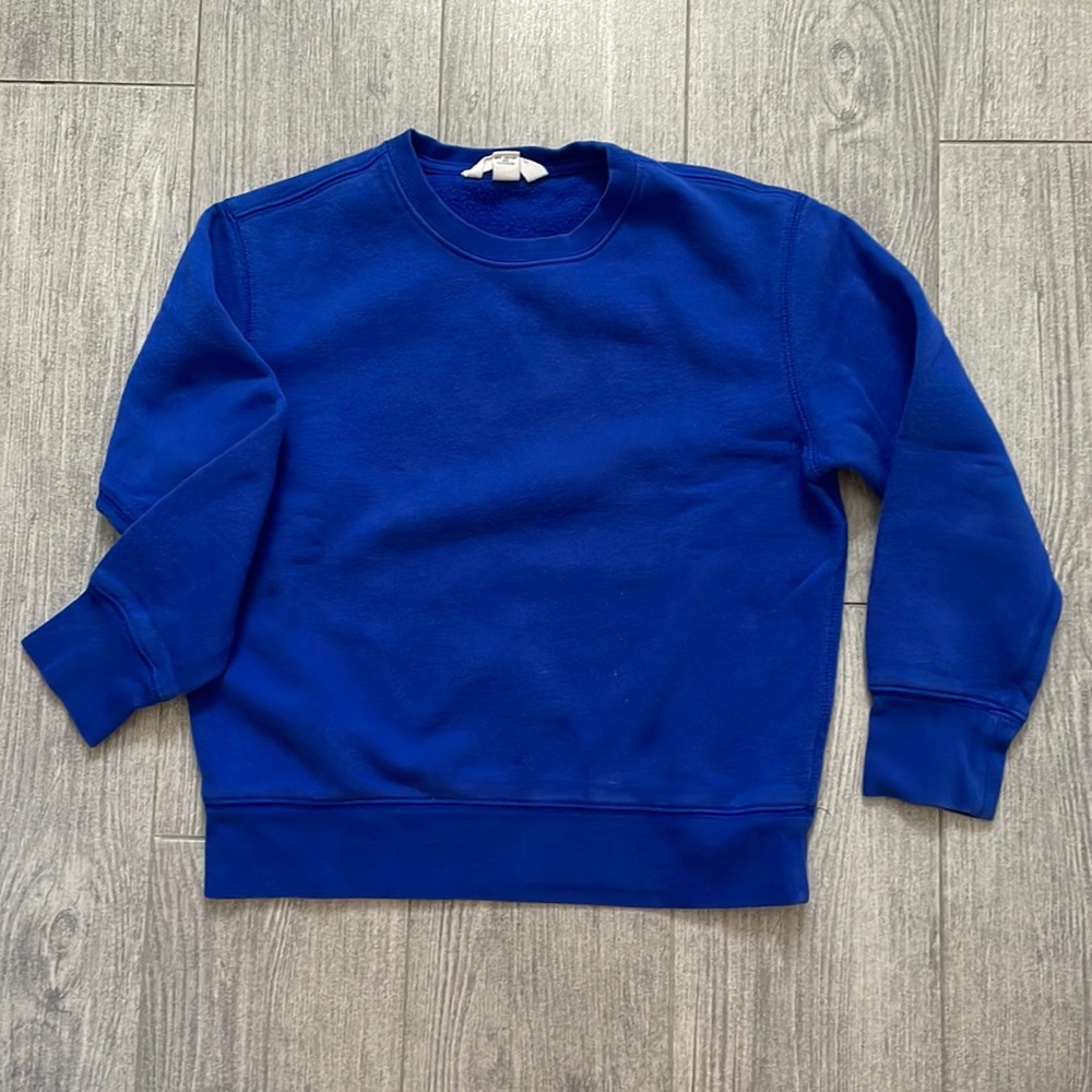 LANDS END Boys Sweatshirt Cobalt Blue M5-6